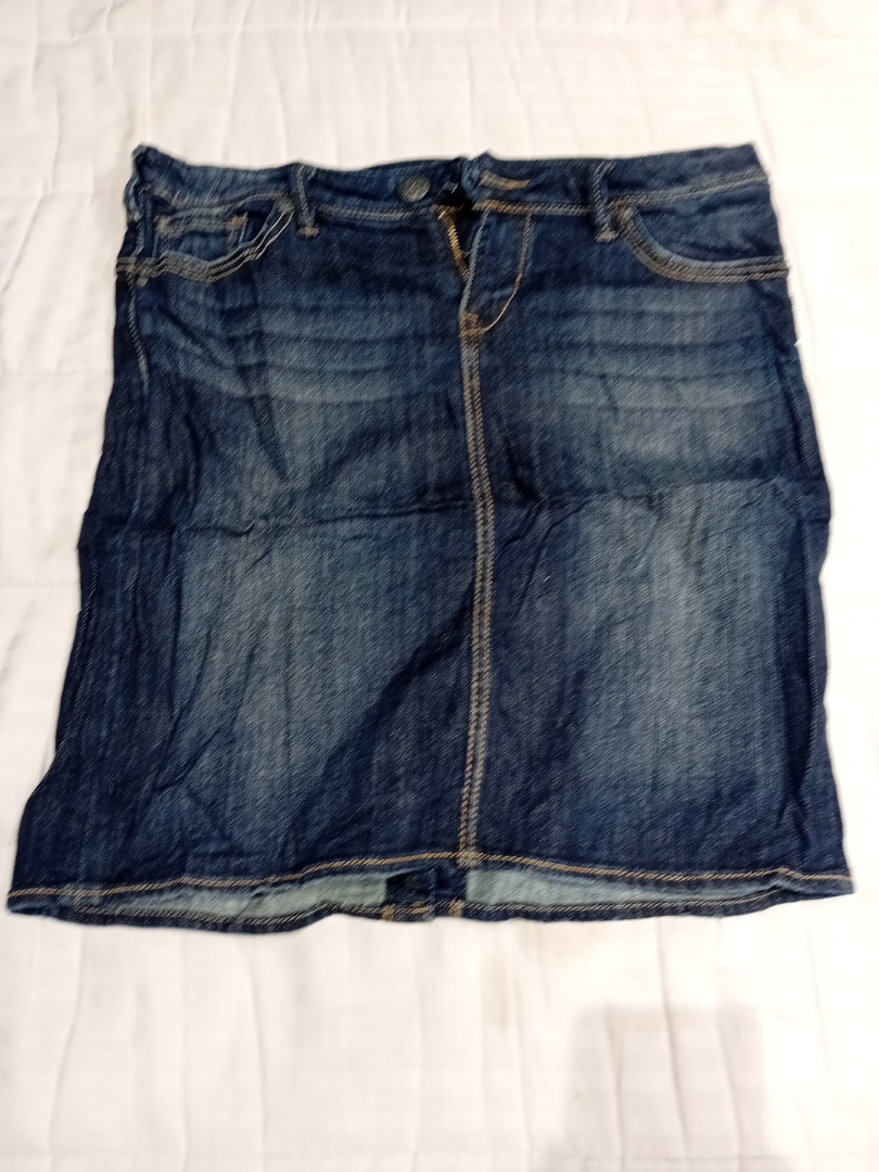 Jupe en denim bleu foncé