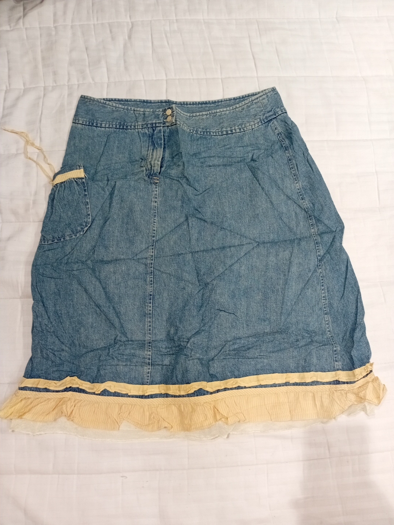 J Jill Falda de mezclilla