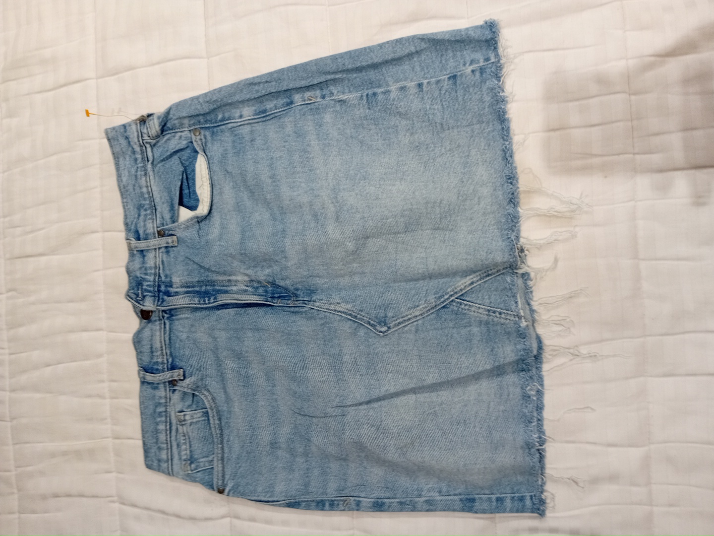 High-Rise Denim Skirt