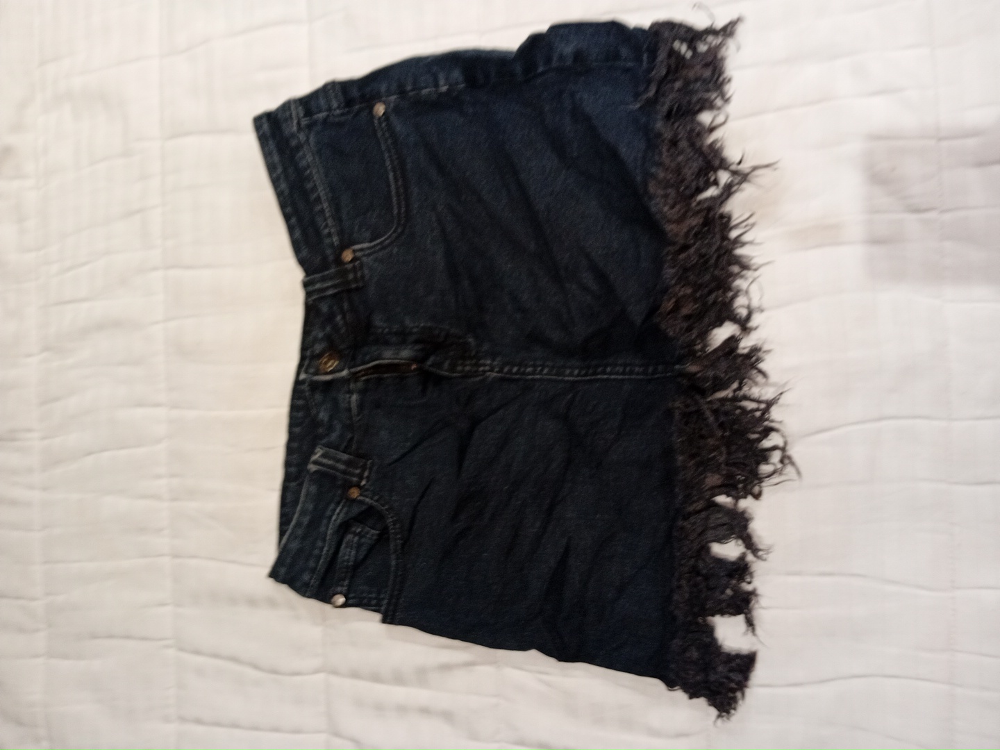 Dark Blue Denim Shorts