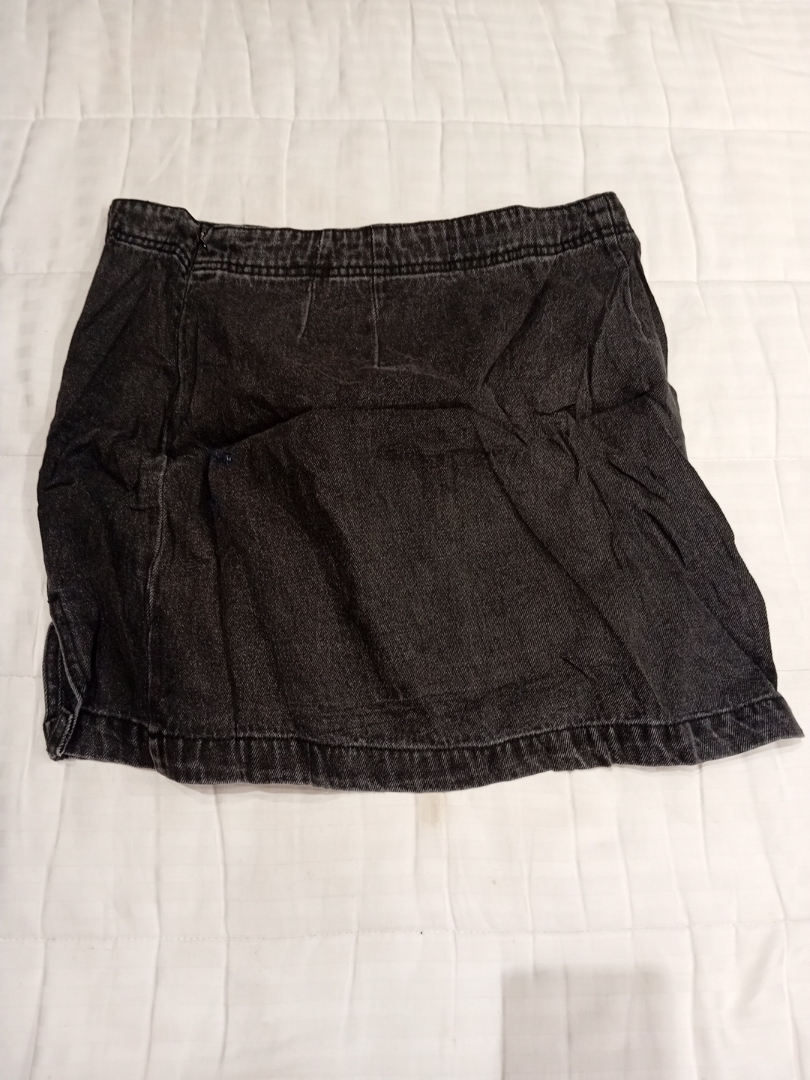 Black Denim Mini Skirt
