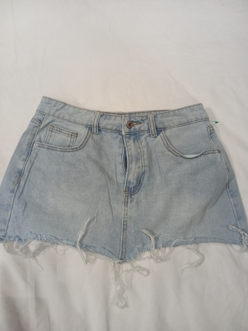 Mini falda de mezclilla azul claro