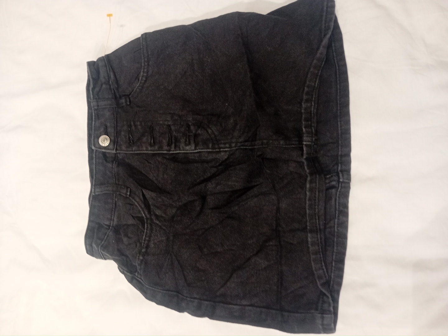 Black Denim Mini Skirt