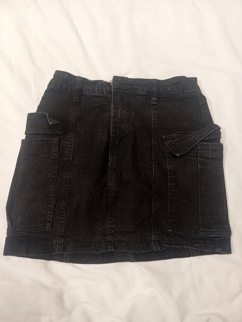 Black Denim Skirt