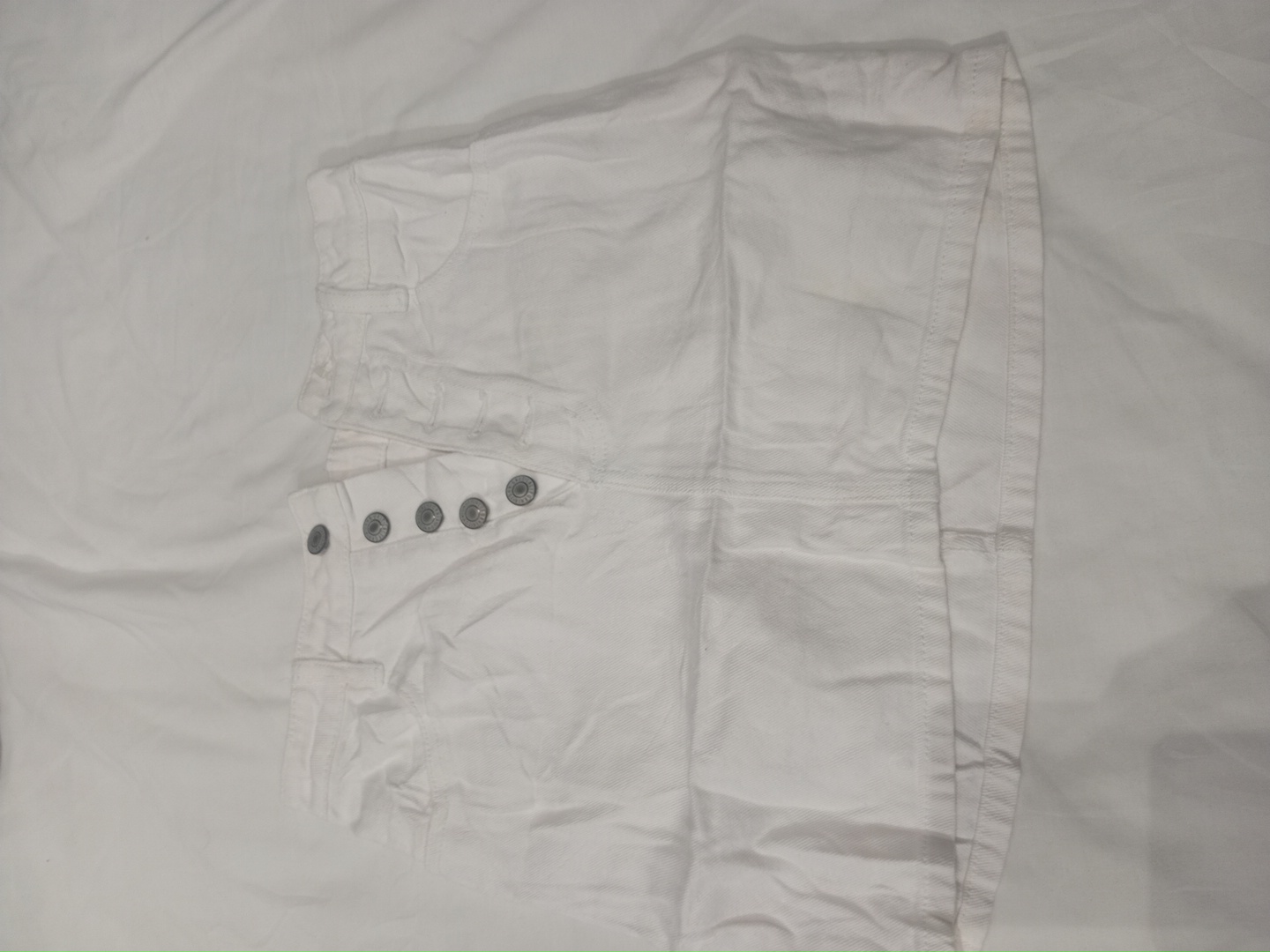 Jupe mini en coton blanc