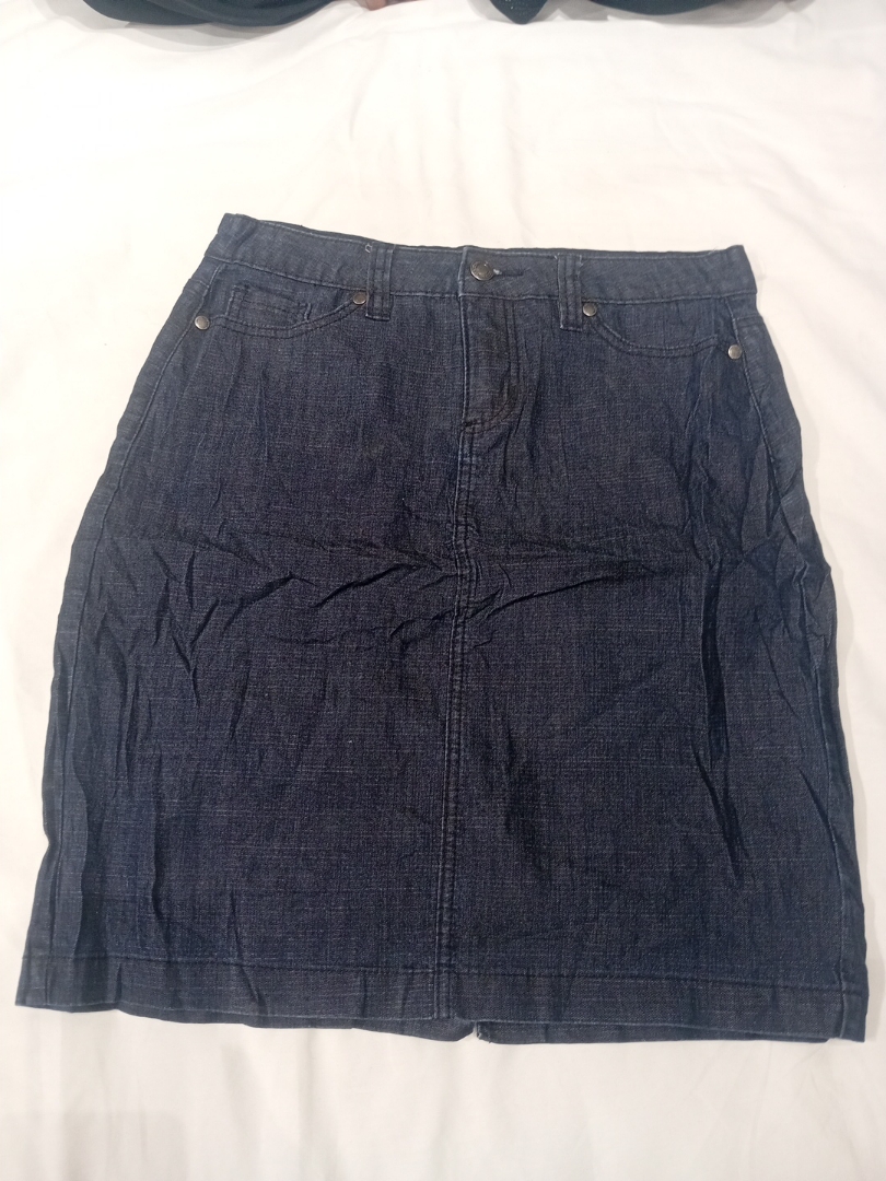 Gonna in denim blu scuro