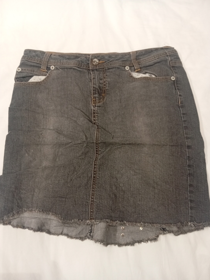 Denim Skirt with Studs