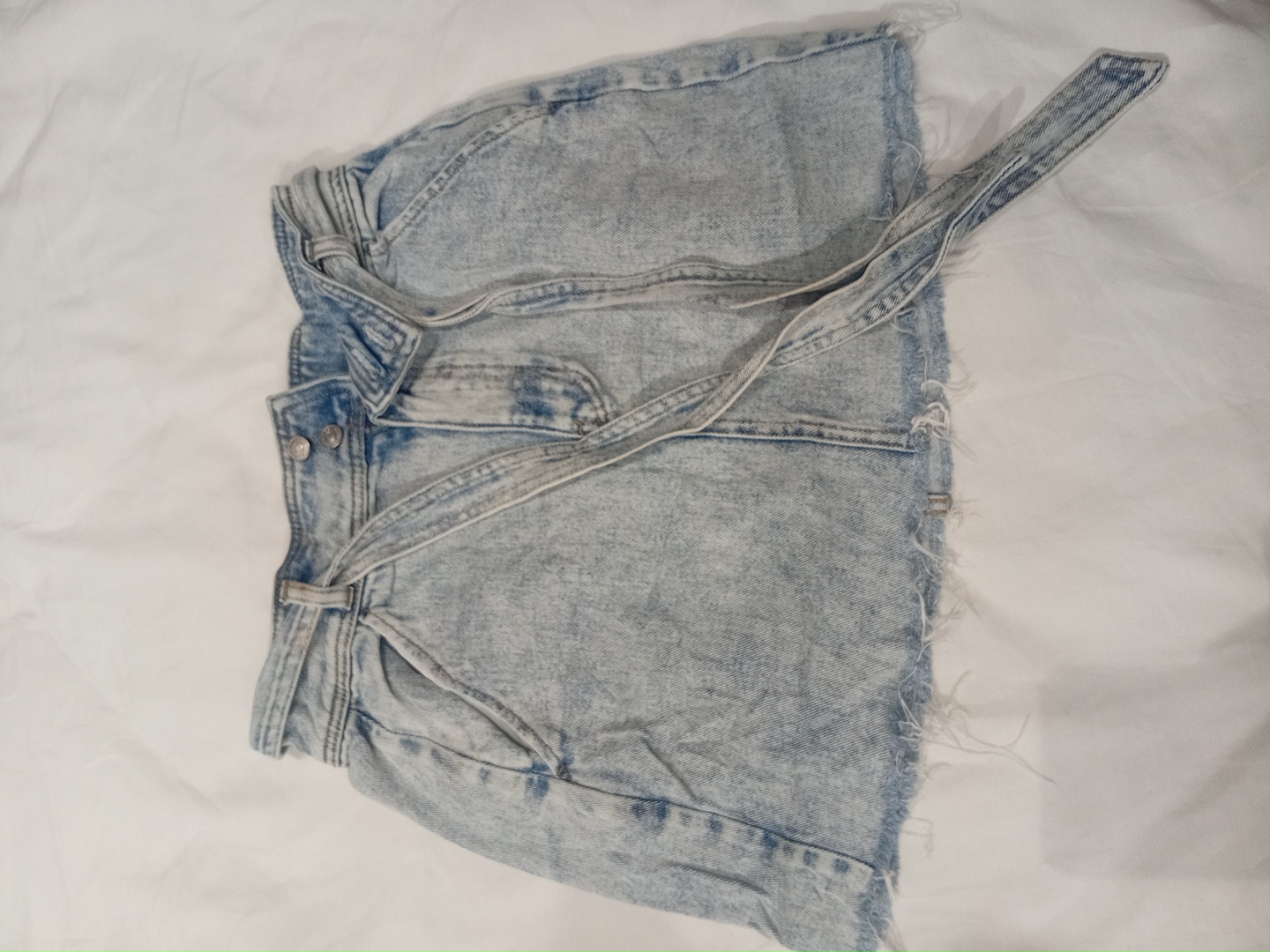 Light Blue Denim Mini Skirt