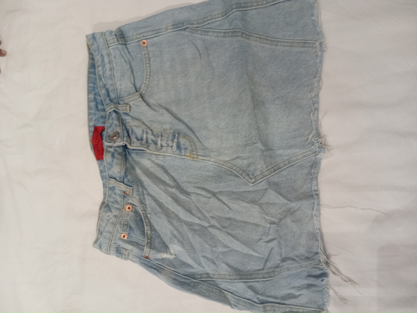 Light Blue Denim Mini Skirt