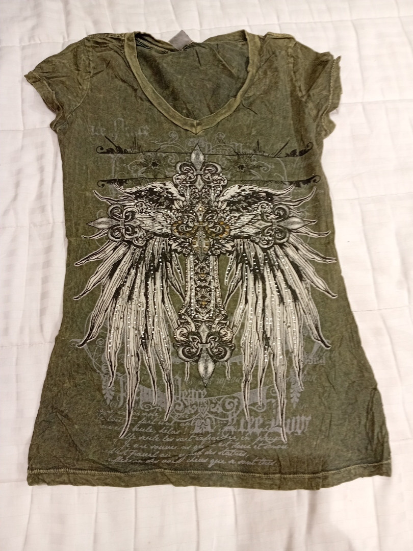 Olive Green Graphic T-Shirt