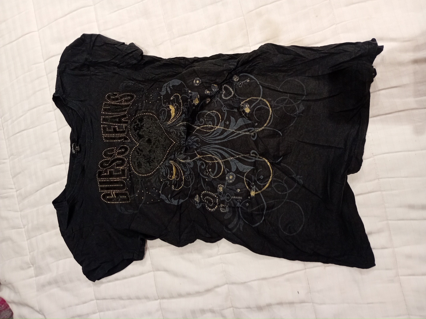 Black Embellished T-Shirt