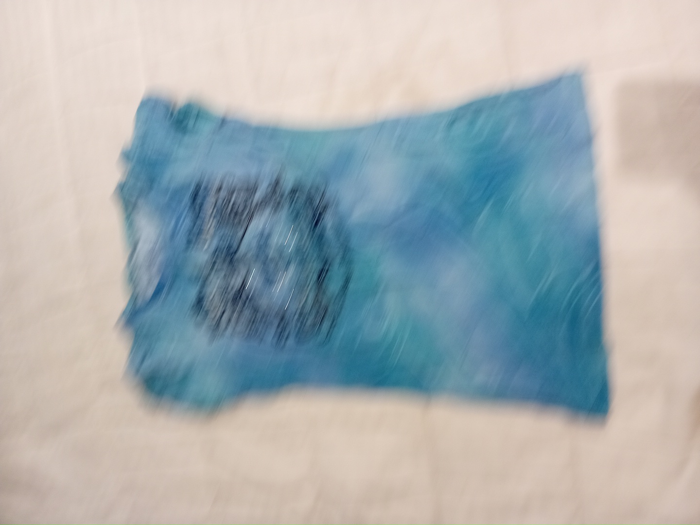 T-Shirt with Tie-Dye and Guitar Design