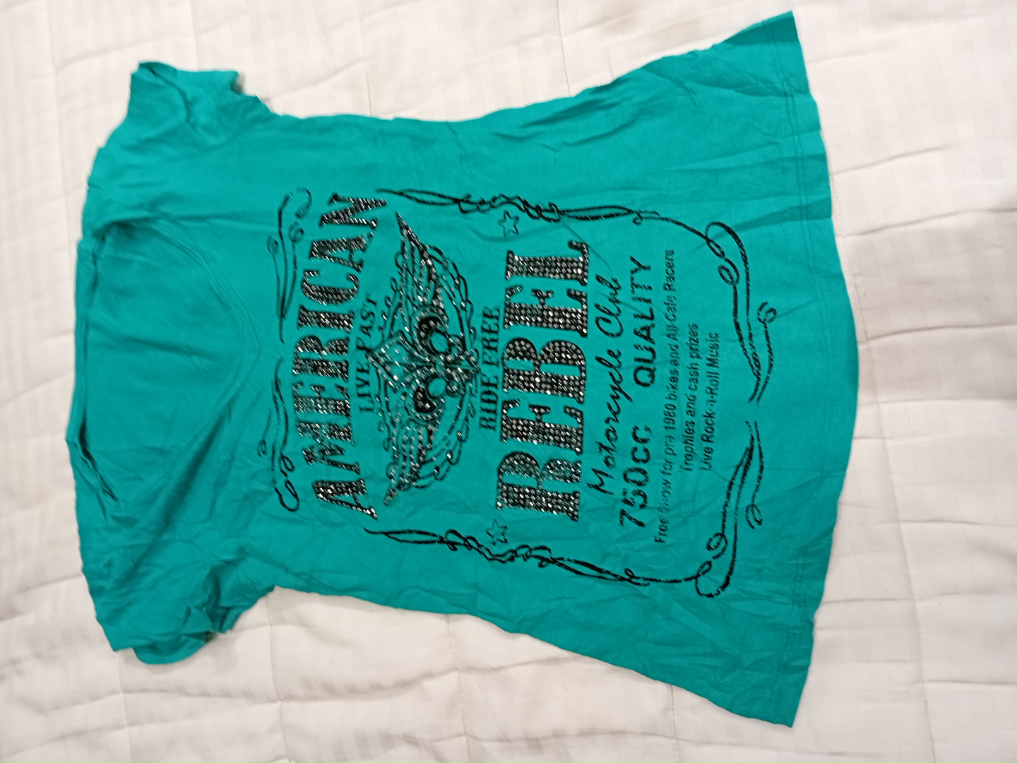 T-Shirt with Rebel Motorcycle Club Design