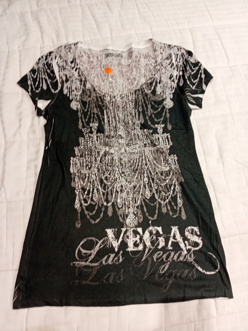 Black T-Shirt with Las Vegas Design