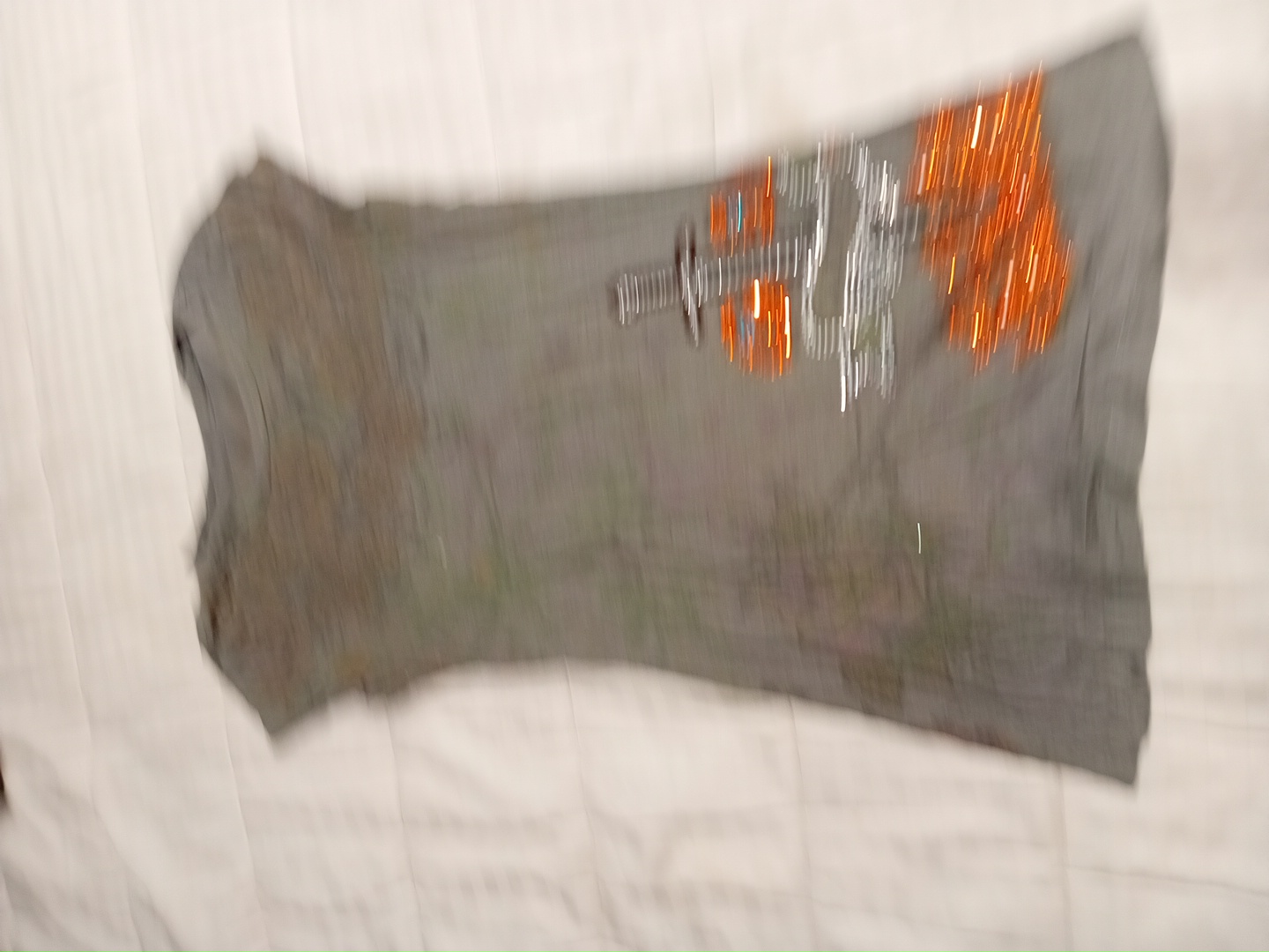 T-Shirt Dress with Floral and Sword Design