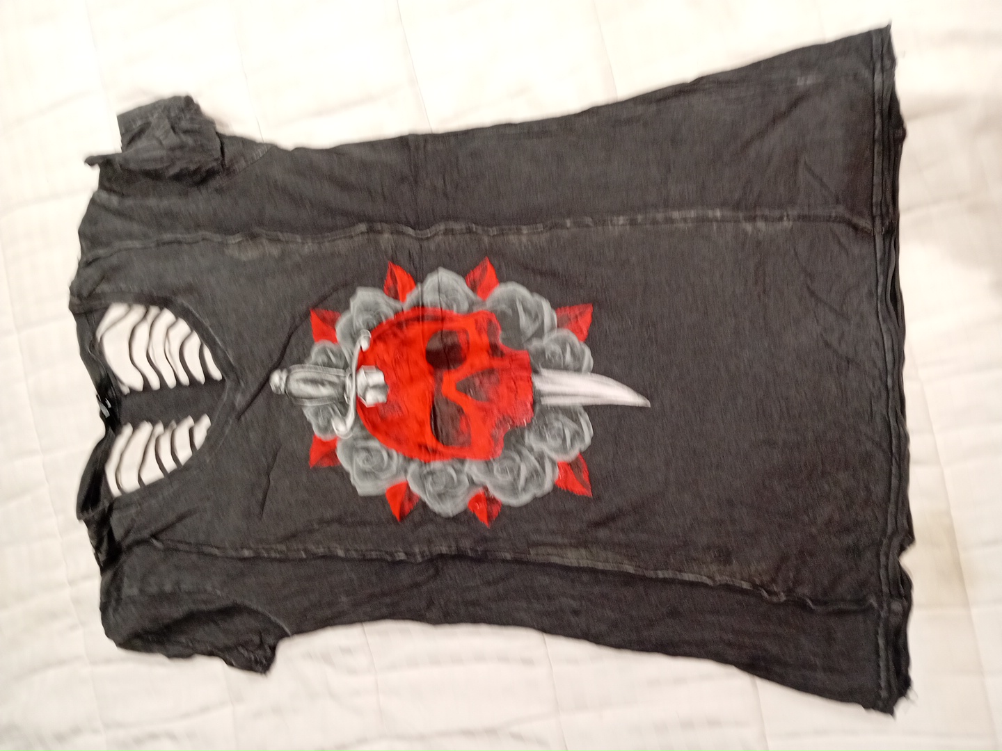 T-Shirt with Skull Design