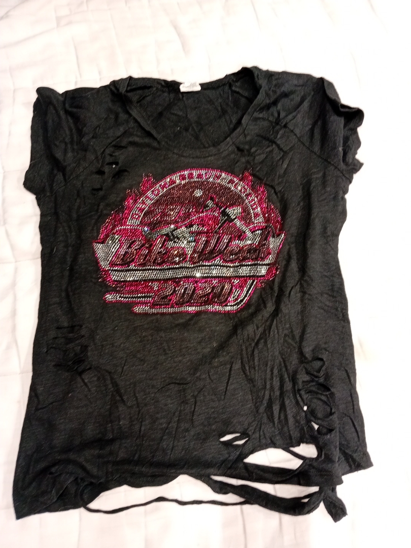 Black Distressed T-Shirt