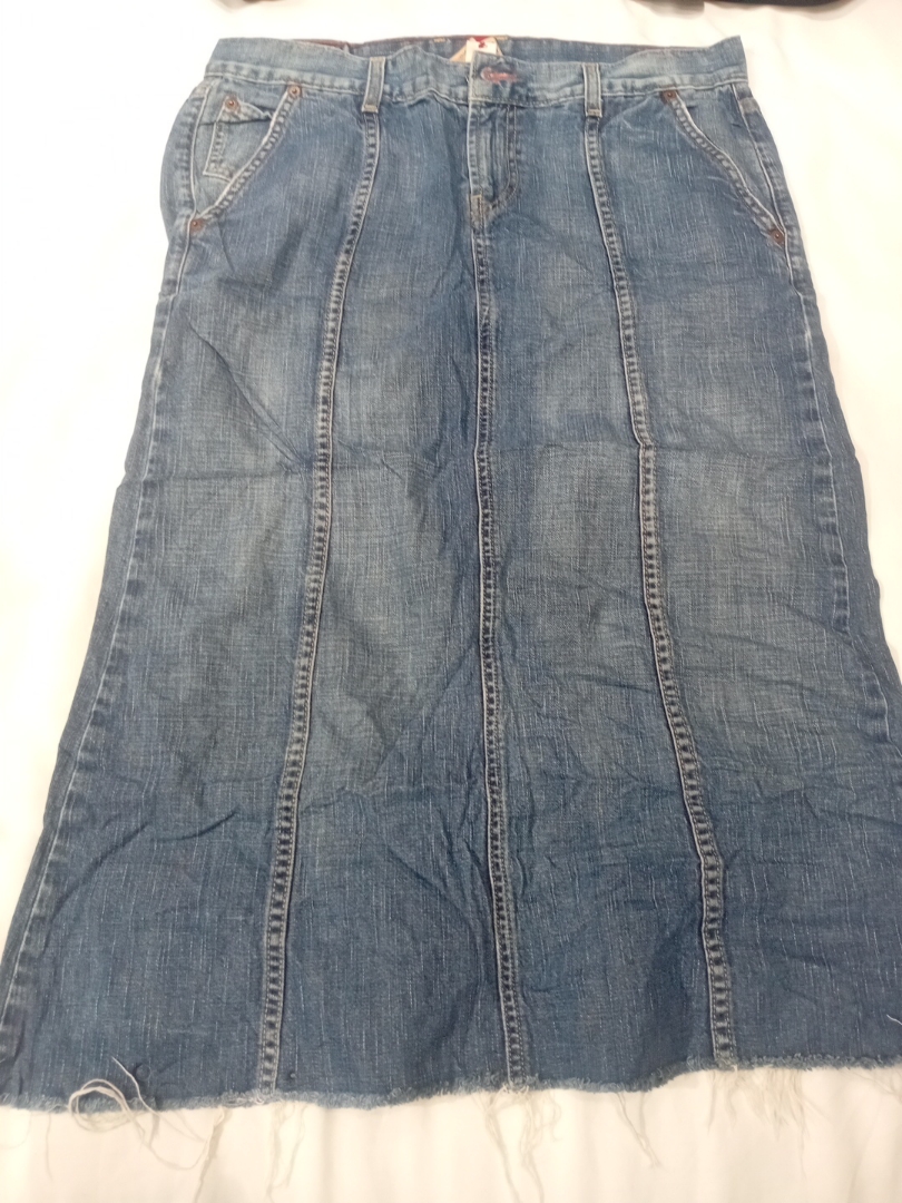 Rocked A-Line Denim Skirt