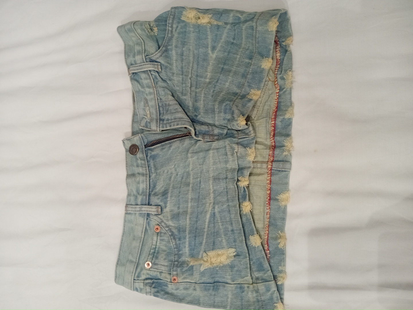 Jupe en denim délavé