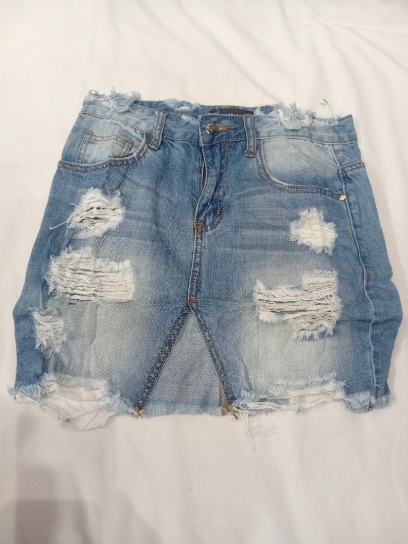 Distressed Denim Shorts