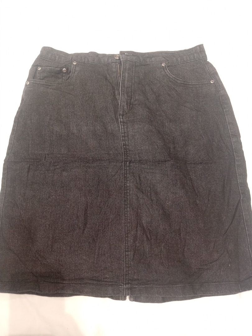 Black Denim Skirt