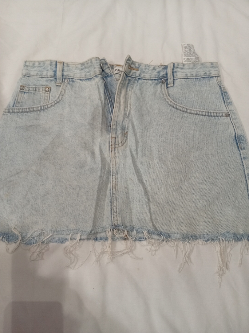 Light Blue Denim Mini Skirt