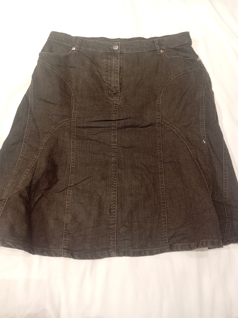Brown Denim Skirt