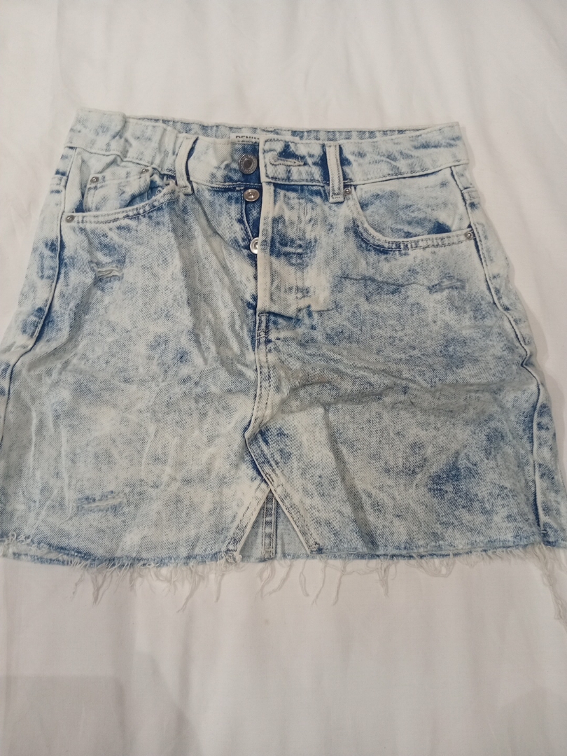 Saia Mini de Denim Azul Claro