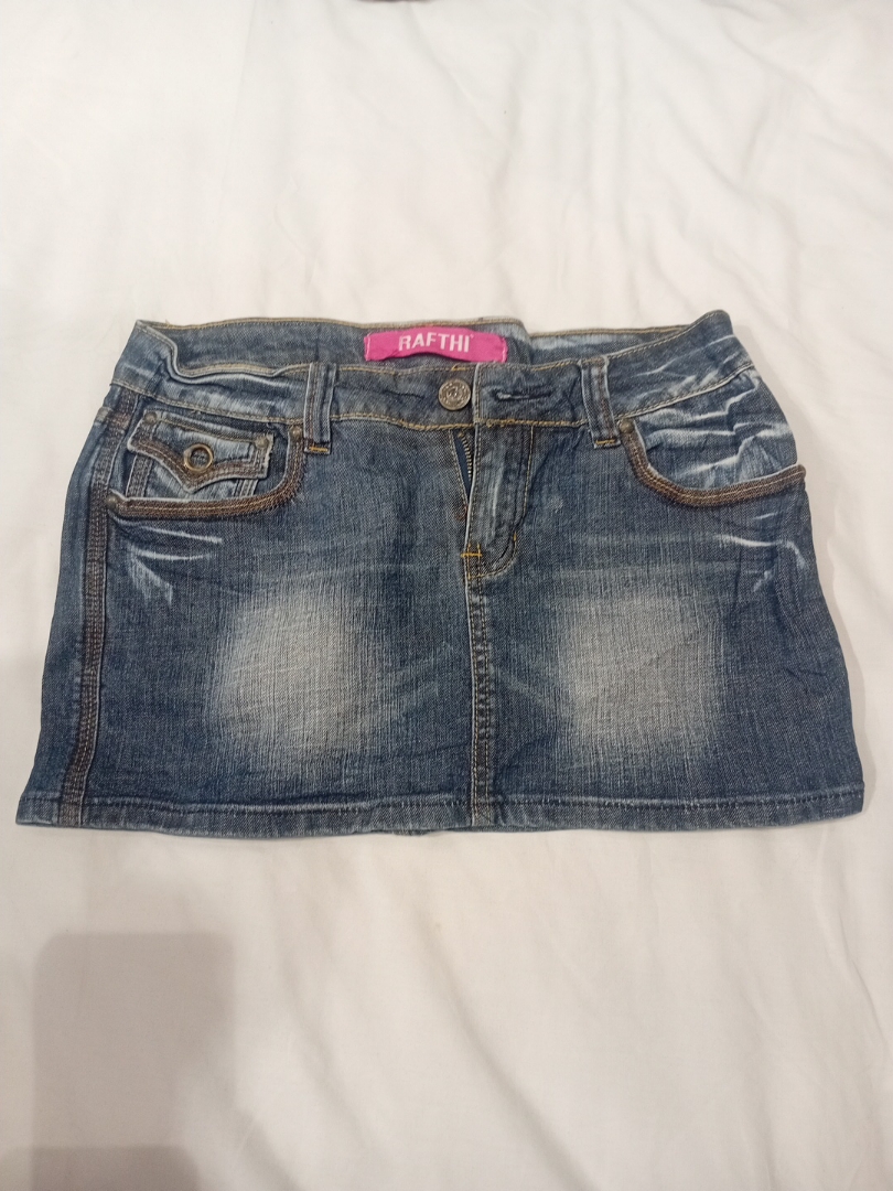 Saia de Denim da Rafthi