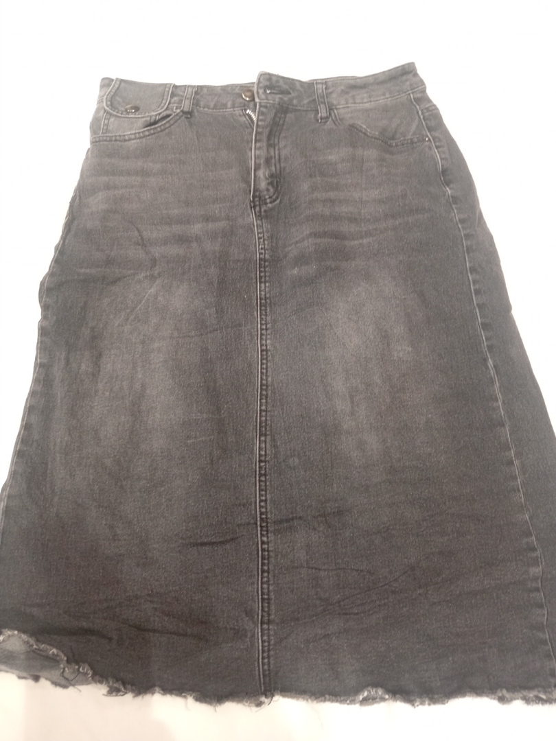 Allegra Grey Denim Skirt