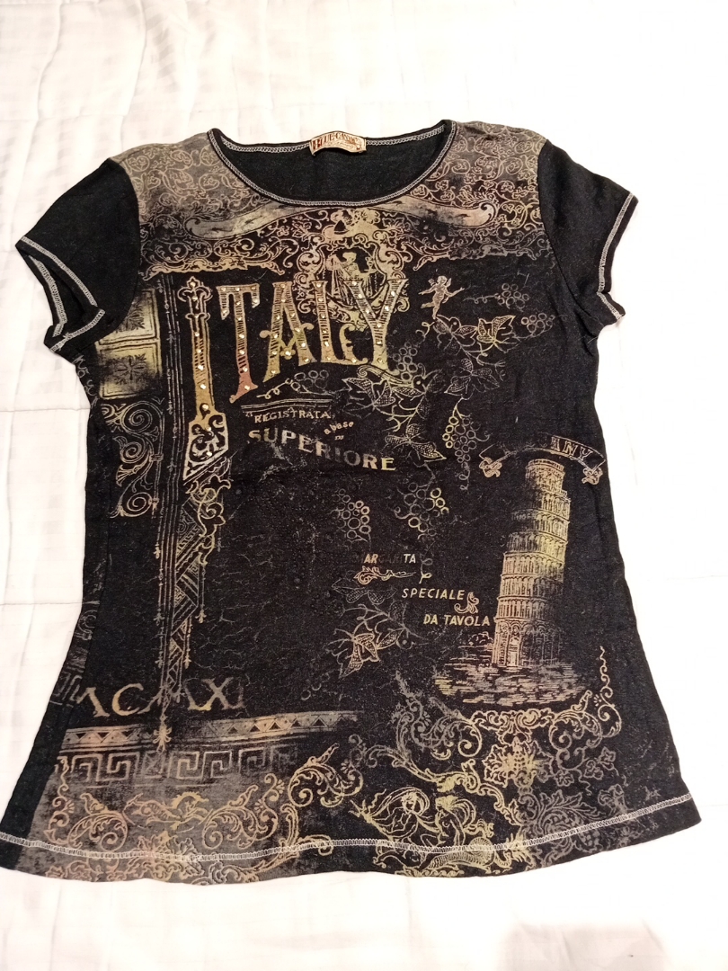 Blusa Gráfica Preta