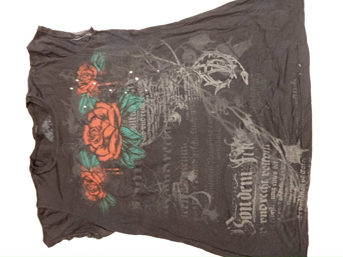 T-shirt grafica nera