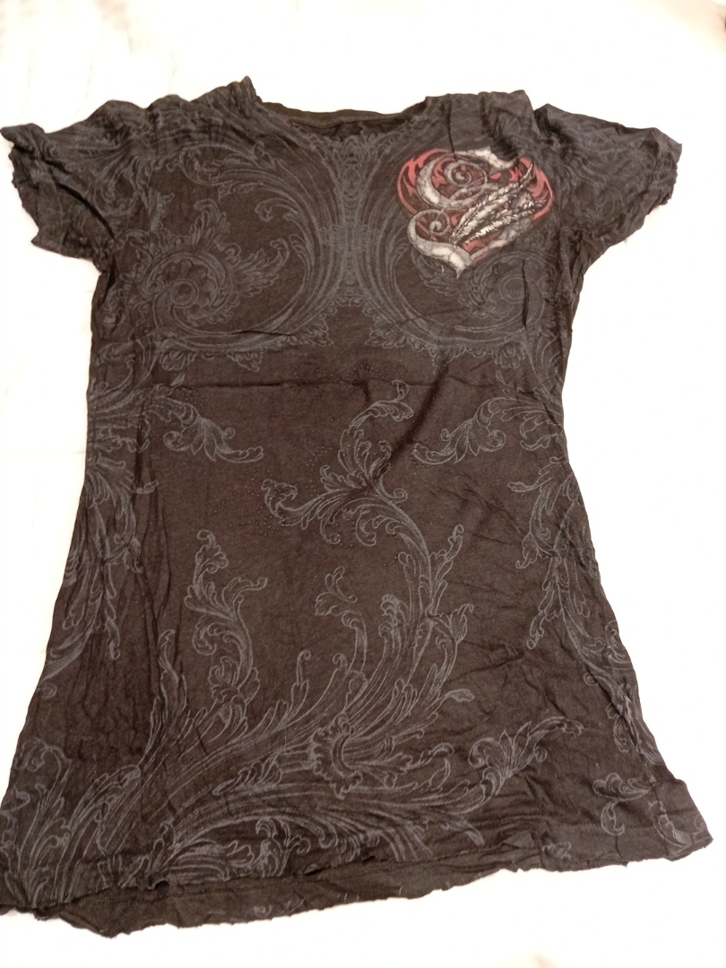 T-Shirt with Winged Serpent Design