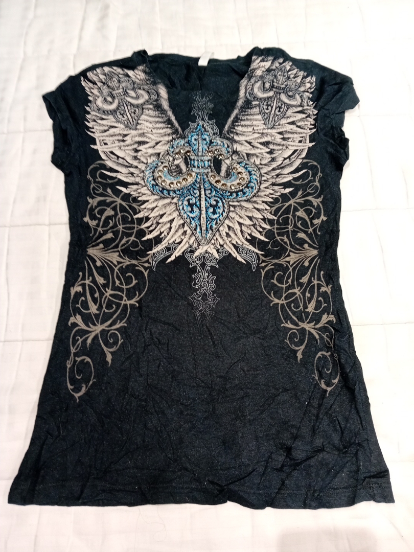 Camiseta Gráfica Preta