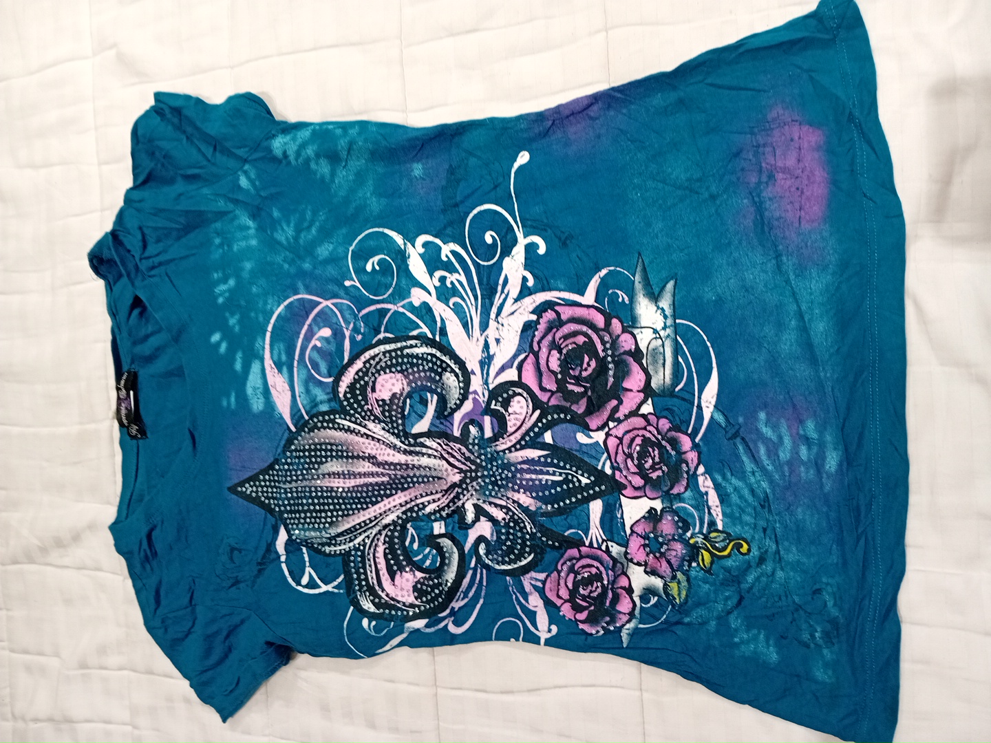 T-Shirt with Floral Design