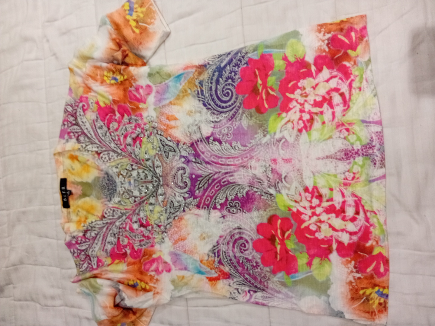 Bluse mit floralem und Paisley-Druck