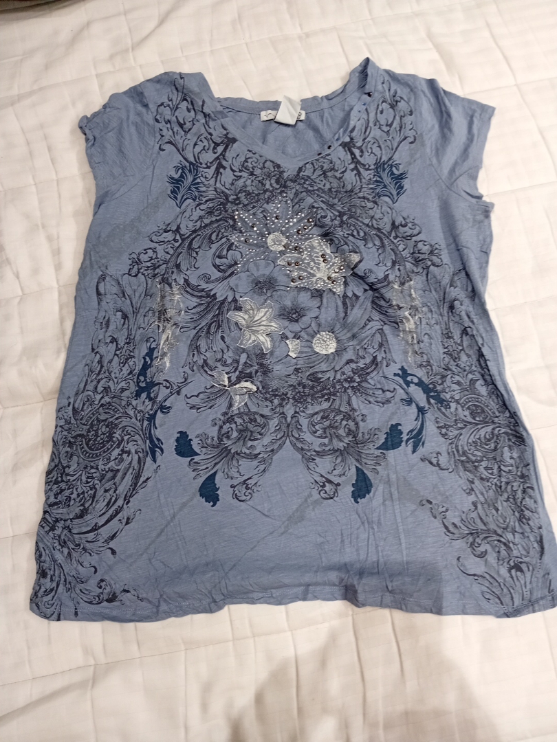 Blue Embellished Top