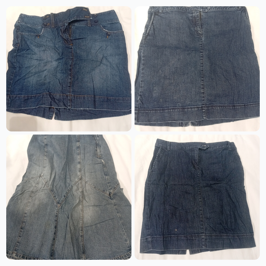 Ann Taylor LOFT Skirt Bundle 9pcs Denim & Leather ..