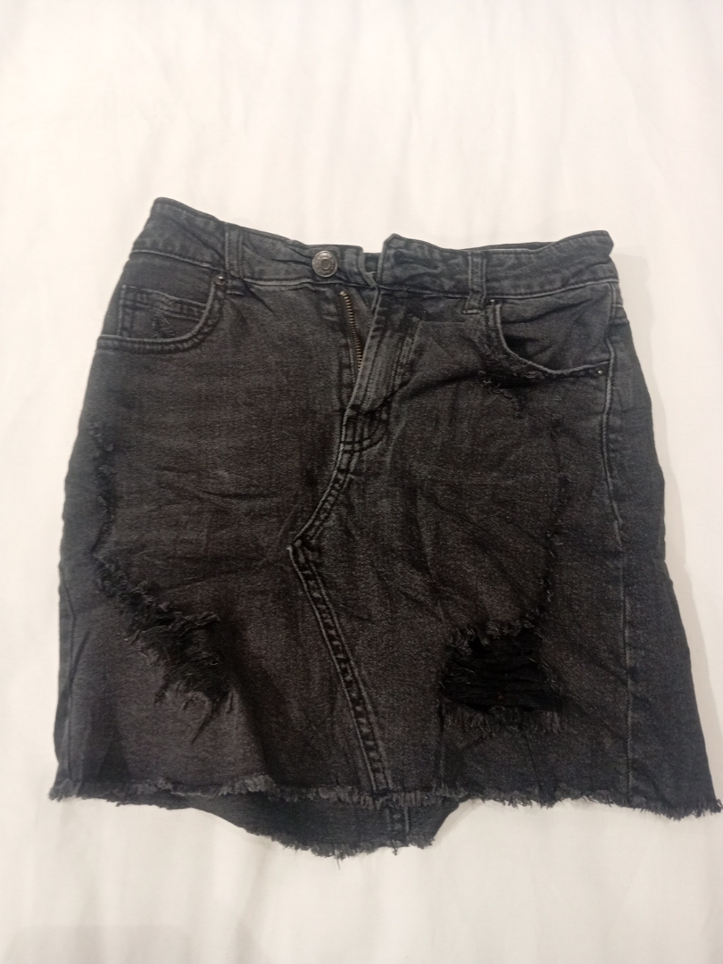Saia Mini de Jeans Preto