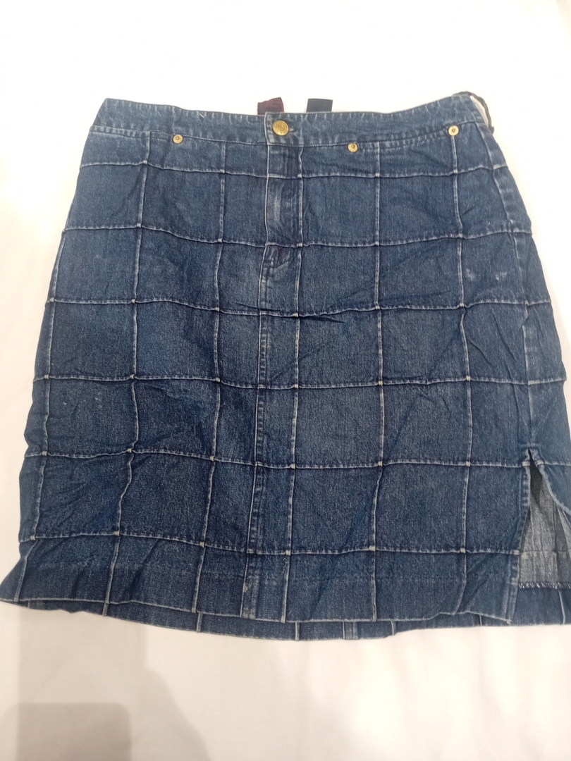 Gonna in denim patchwork