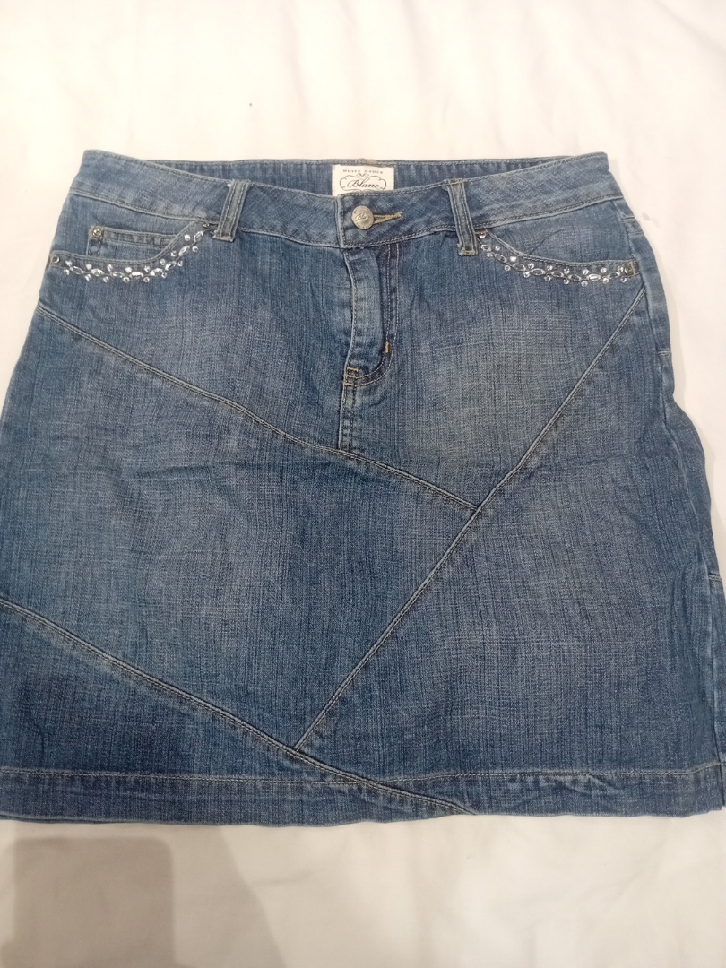 Denimrock mit Strassdetails