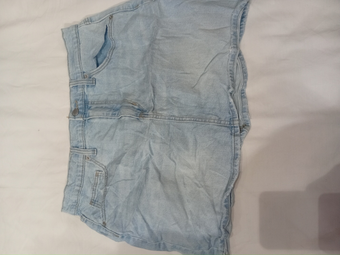 Light Blue Denim Mini Skirt