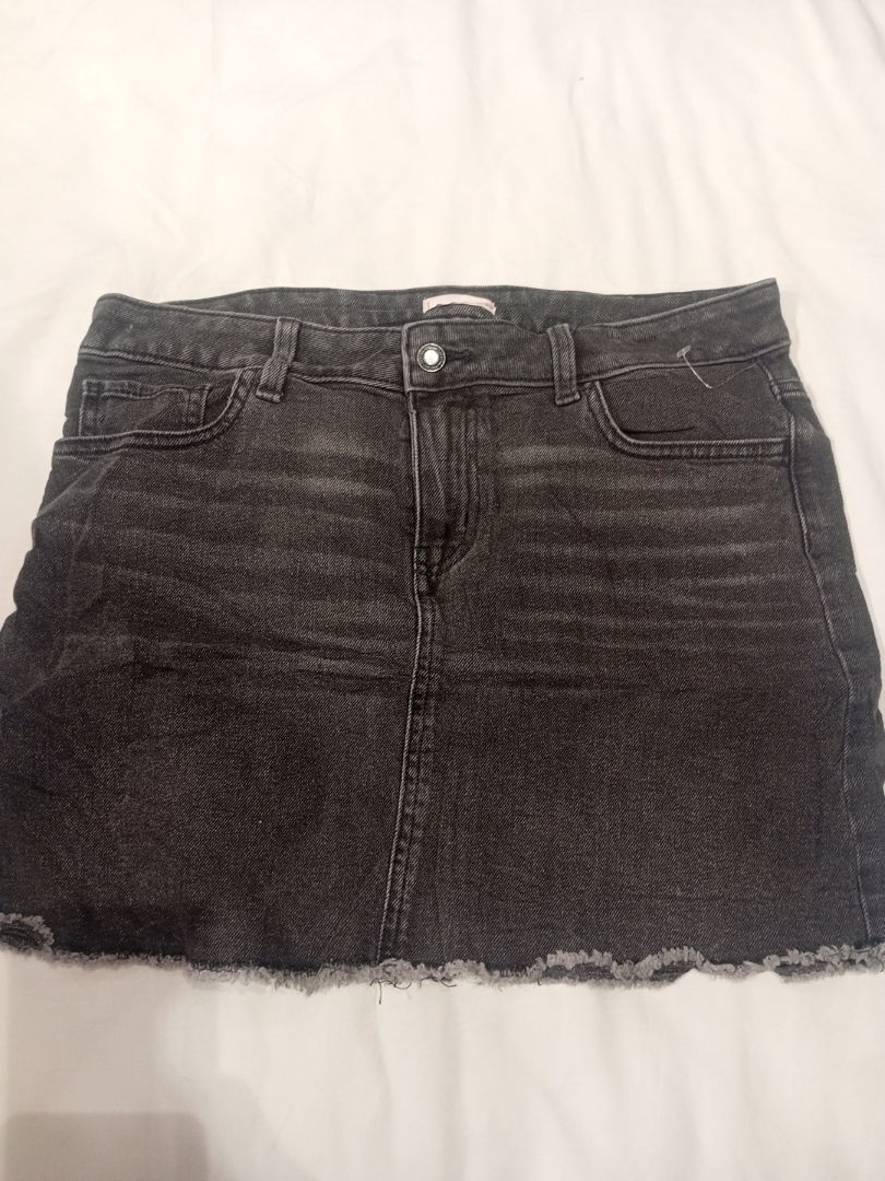 Gonna mini in denim nera