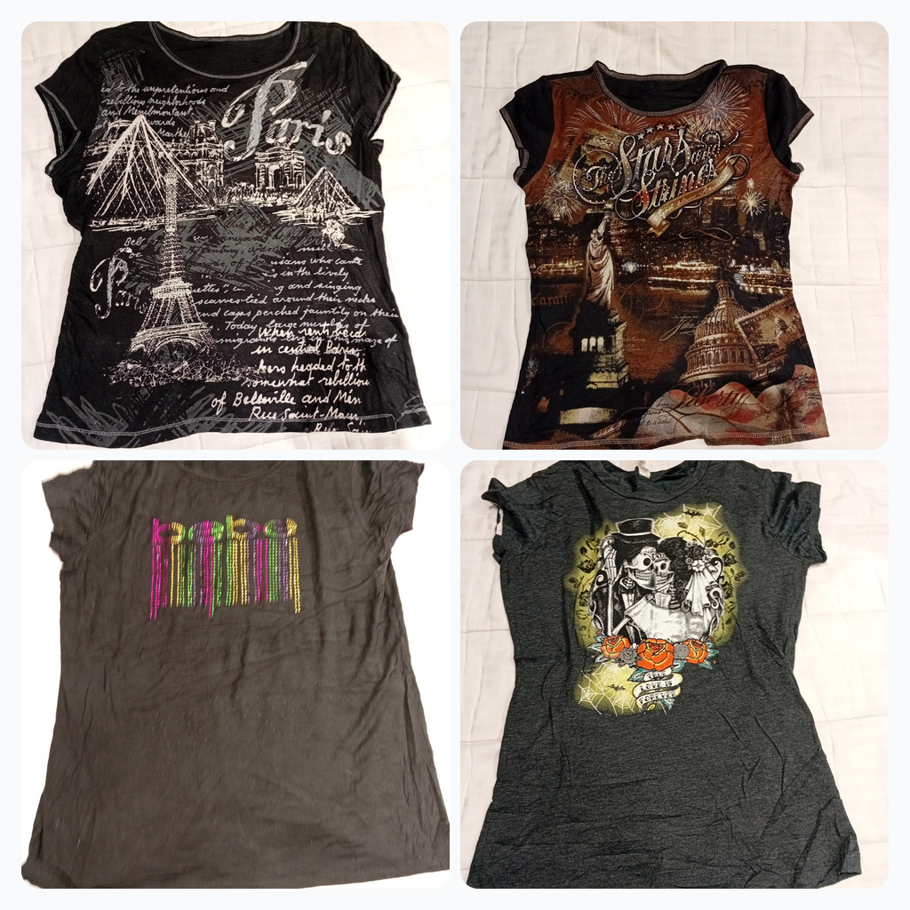 Lot de T-Shirts graphiques 8 pièces Mélange de T-s..