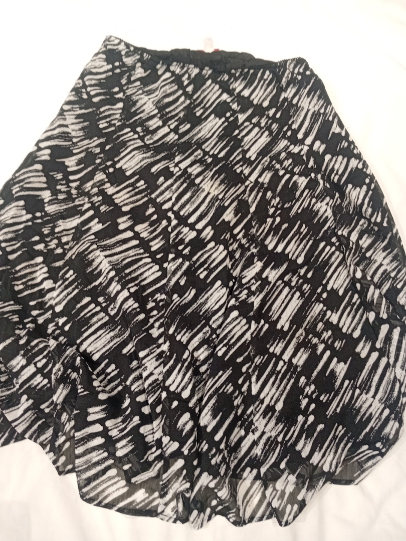 Schwarz-weißer Pinselstrich-Rock