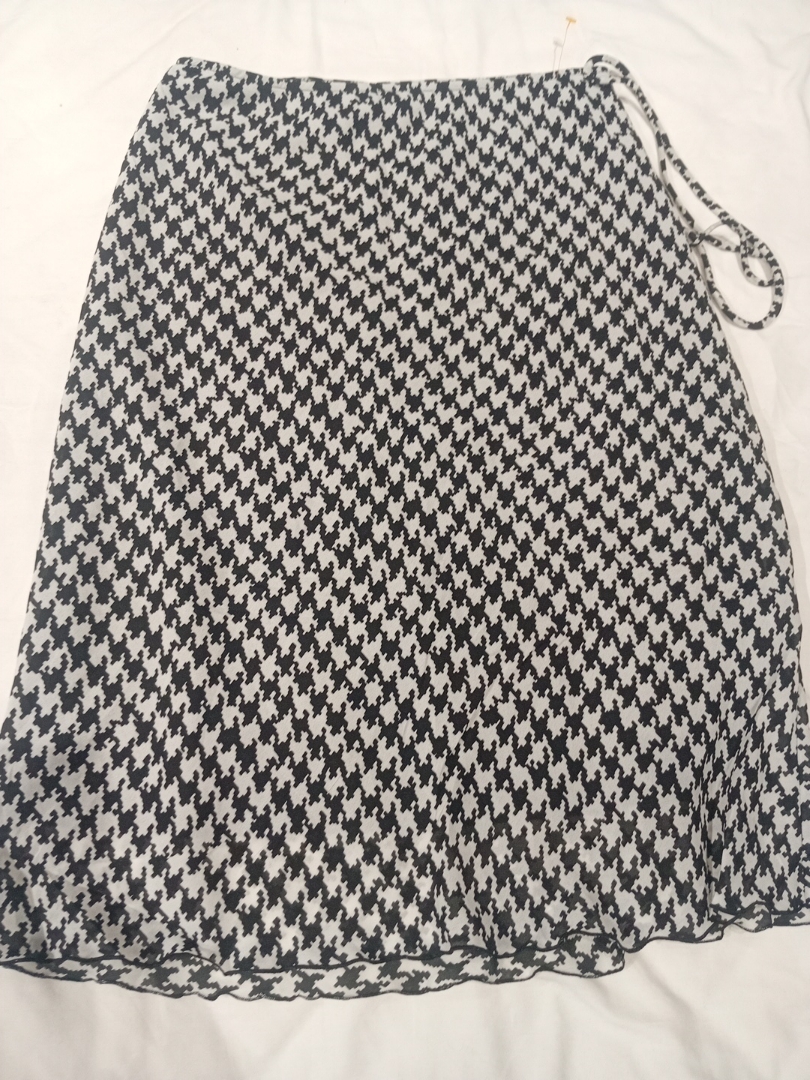 Jupe en pied-de-poule noir et blanc A. Byer Califo..