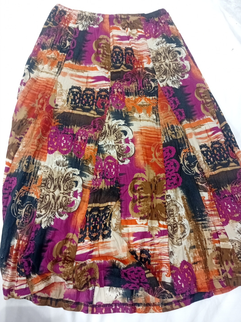 Multicolored Floral Skirt