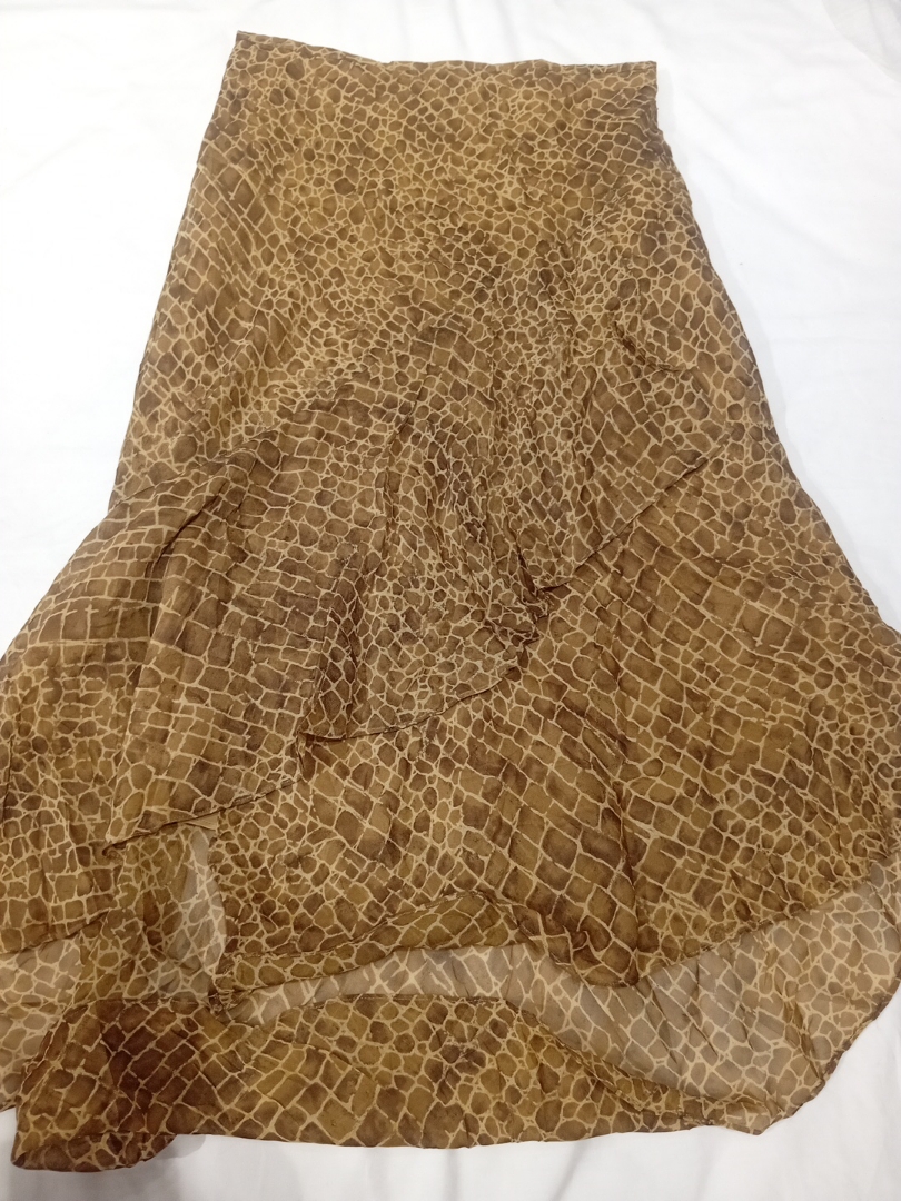 Brown Animal Print Skirt