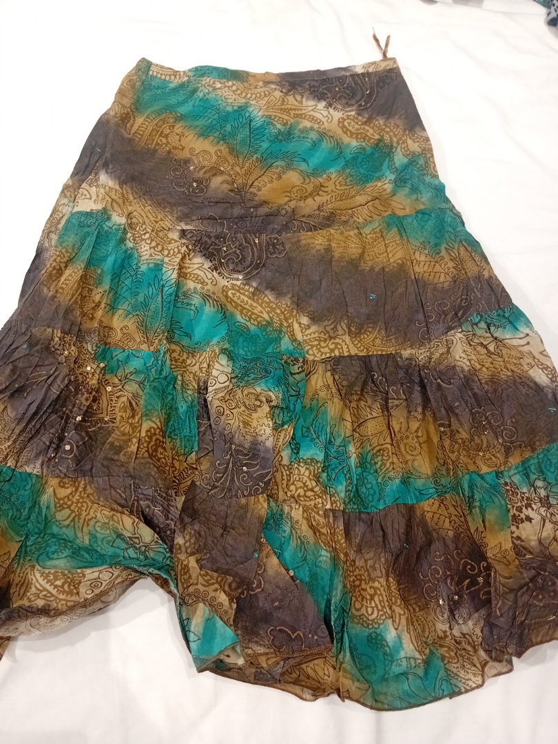 Chacaventa Tiered Paisley Skirt