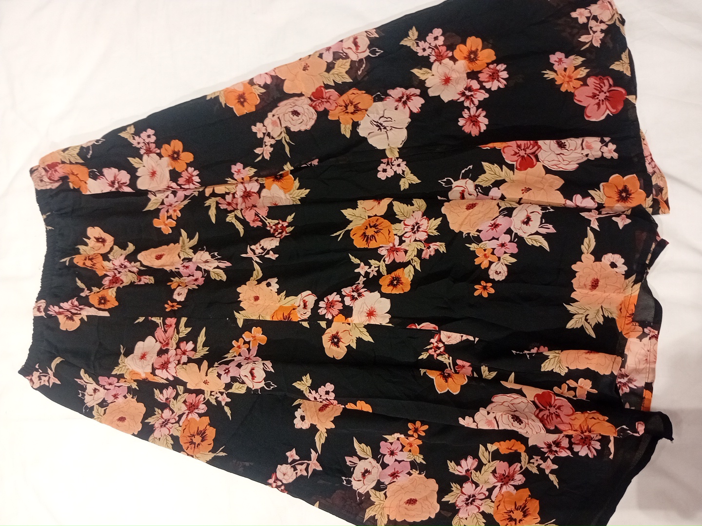 Floral Pleated Skirt